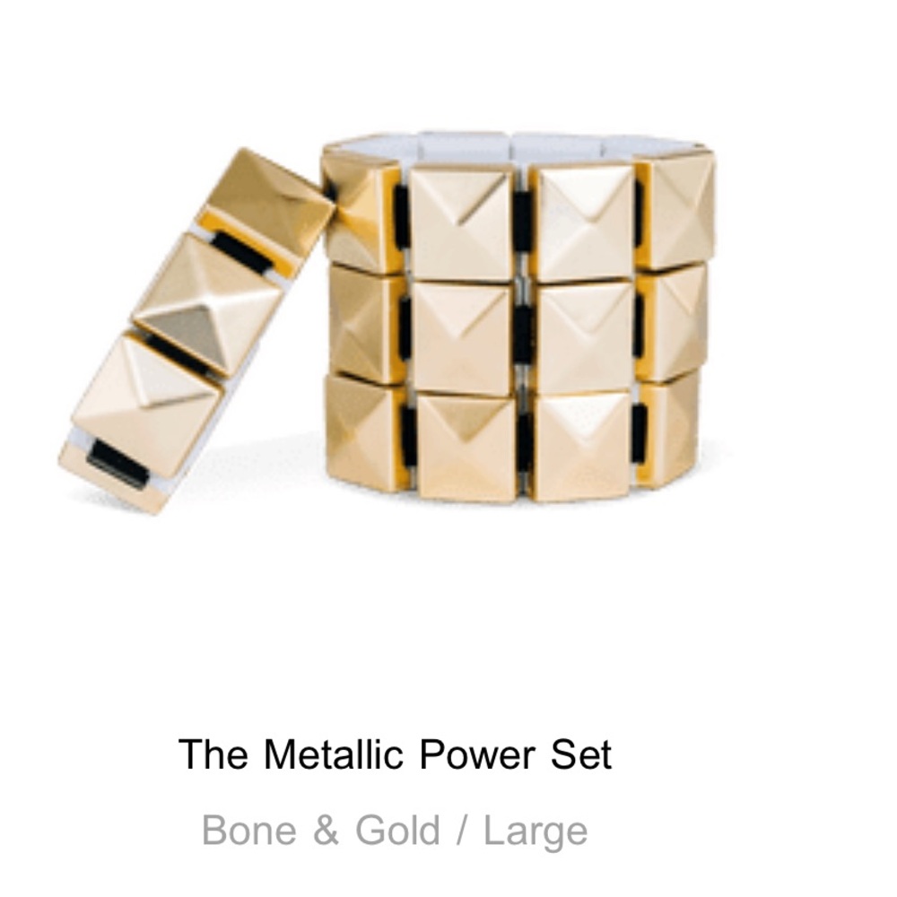 Cali Weights - Gold + Bone Weighted Bracelet Set
